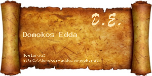 Domokos Edda névjegykártya